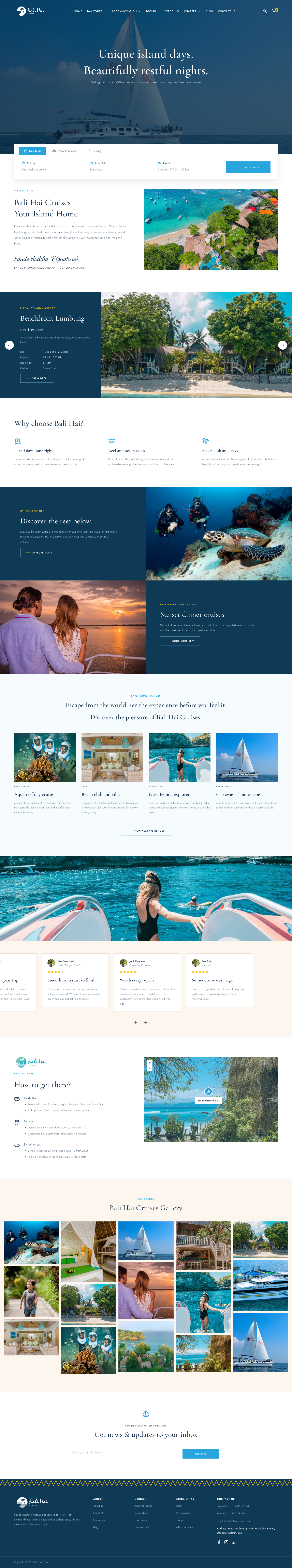 Bali Hai Cruises Web Reservation Design